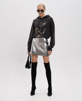 Off-White Сіре худі з принтом з логотипом OWBB035S25FLE004