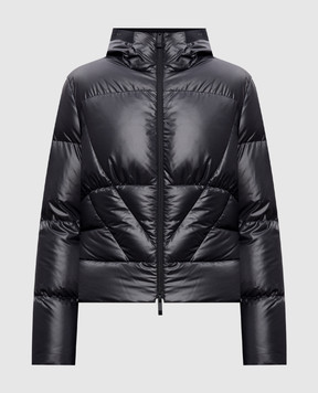Moncler Черная пуховая куртка с нашивкой логотипа K20931A00081597YX