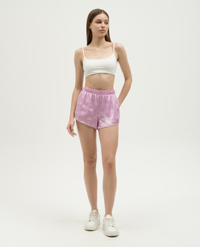 Balenciaga Розовые шорты в ткани логотипа шаблон 792132TQN07