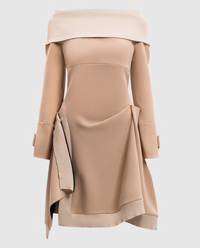 Christian Dior Бежева сукня асиметричного крою 6H21639G1507