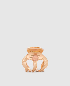 LELET NY Золотистий затискач для волосся Selene Bauble з кварцем LELSS252137G