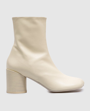 Maison Margiela MM6 Бежеві шкіряні ботильйони Ankle S59WU0235P3628