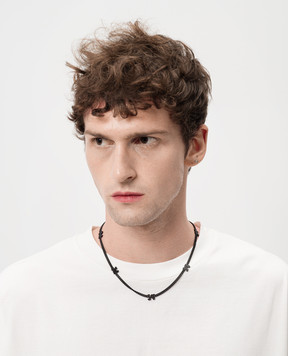 Palm Angels Чорний ланцюжок Monogram PMOB121F24MAT001