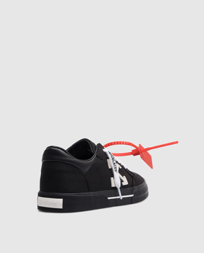 Off-White Черные кеды New Low Vulcanized OMIA293C99FAB002