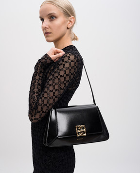 Givenchy Черная кожаная сумка с логотипом BB5112B27G
