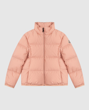 Moncler ENFANT Дитяча бежева пухова куртка з нашивкою логотипа K29541A00016597YW46