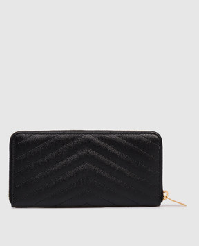 Saint Laurent Чорний шкіряний гаманець з логотипом 358094BOW01