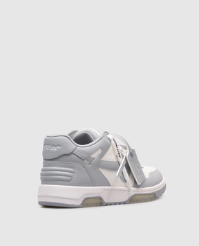 Off-White Сірі шкіряні кросівки Оut Оf Оffice OMIA189C99LEA007