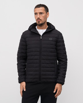 Trussardi Чорна стьобана куртка з емблемою F004M000009NMO801N10