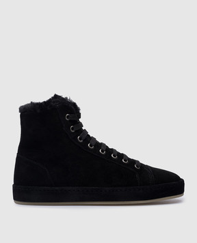 Giuseppe Zanotti Черные замшевые хайтопы City на меху RW40000