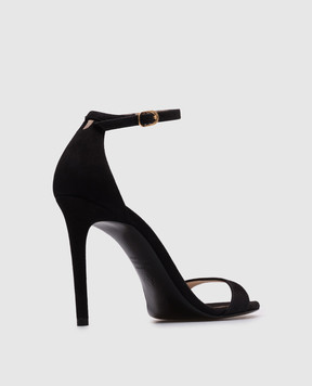 Stuart Weitzman Черные босоножки замшевые Nudist II SJ993