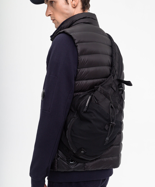 C.P. Company Черная сумка слинг Nylon B с вышивкой логотипа MAC075A005269G изображение 2