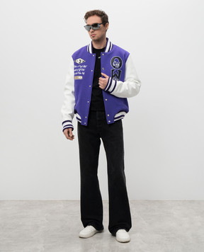Off-White Черный лонгслив с принтом логотипа OMAB086C99JER001