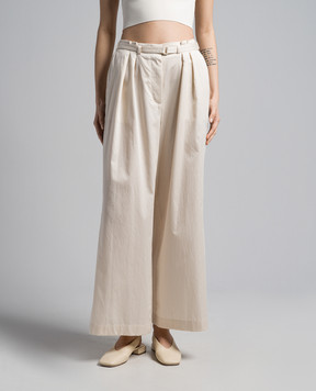 JOSEPH Бежеві штани Sateen Tunis JP001605