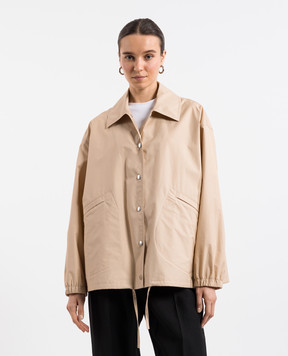 Jil Sander Бежева вітровка з принтом логотипа J04AM0001J45026