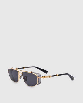 Balmain Золотые солнцезащитные очки BRIGADE-V BPS142D56w