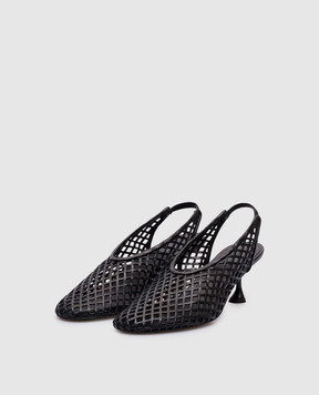 PROENZA SCHOULER Чорні шкіряні босоніжки Tee з перфорацією SH251016AL001A