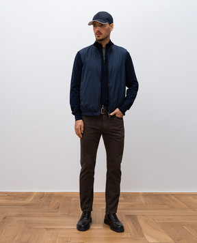 Loro Piana Коричневые джинсы с кожаным патчем логотипа FAP3991