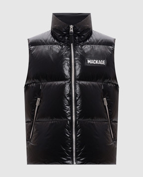 Mackage Черный пуховый жилет с логотипом патча KANE