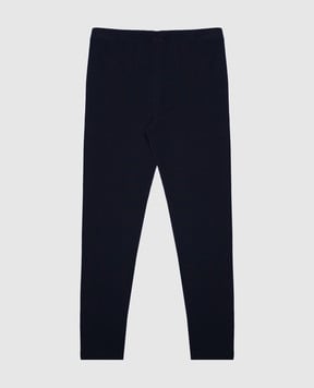 Off-White Детские черные леггинсы с принтом OGCD001S25JER001
