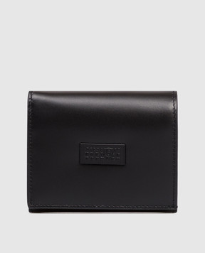 Maison Margiela MM6 Чорне шкіряне портмоне з логотипом SA6UI0030P8622