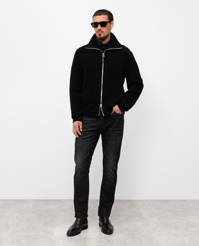 Tom Ford Чорний кардиган з вовни KZL022YMW089