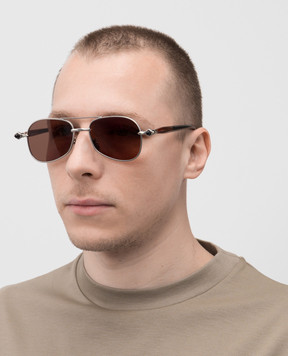 Kuboraum Серебристые солнцезащитные очки Р75 KRSP75SMB00000BW