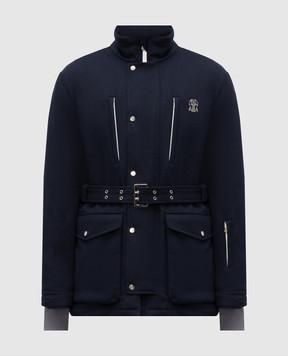 Brunello Cucinelli Синяя горнолыжная куртка из шерсти MM470KG09