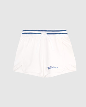 Dolce&Gabbana Дитячі білі шорти з вишивкою логотипа L5JQ0DG7OJ2812+
