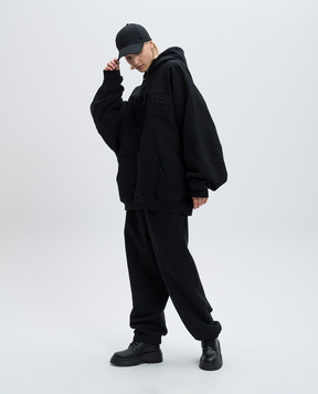 Vetements Черные худи с фактурным логотипом UA65HD370B