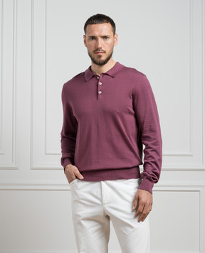 Cashmere&Whiskey Бордове поло з шовком і кашеміром FS06