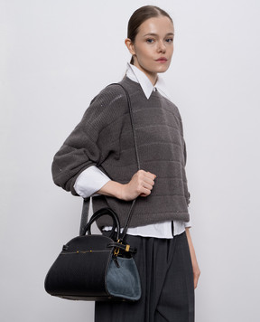 Gianni Chiarini Чорна шкіряна сумка-тоут Farah BS11465TKLCM