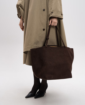 The Row Коричнева сумка-тоут Park Tote з нубуку W1201L81