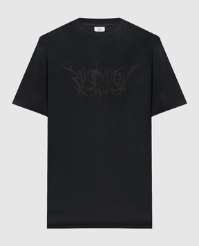 Vetements Чорна футболка з принтом логотипа Metal UA66TR660B