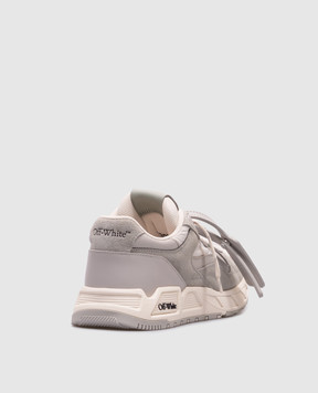 Off-White Сірі комбіновані кросівки Kick Off  з логотипом OWIA285S25LEA001