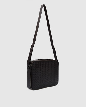 Bottega Veneta Коричневая кожаная деловая сумка GETAWAY с плетением Intrecciato 786662V2HL1