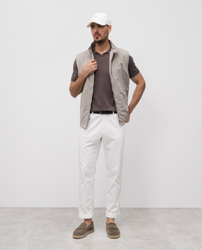 Brunello Cucinelli Коричневое поло M29800145
