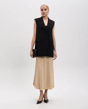 Agnona Бежева спідниця міді TG0910XU5068