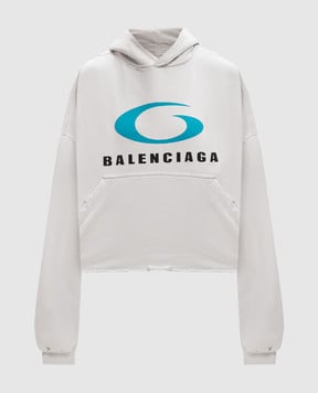 Balenciaga Белые худи Loop Sports Icon с принтом 783397TRVC3