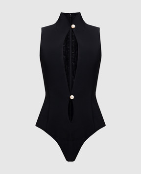 Thierry Mugler Черное боди с бусинами 25S1BO0278470