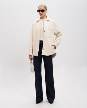 Off-White Сині джинси з патчем логотипа OWYA069S25DEN001