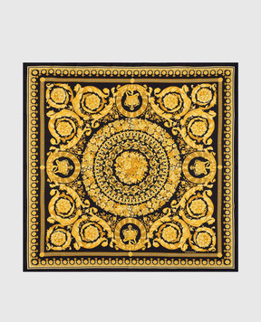 Versace Желтый платок из шелка с принтом BAROCCO 10016001A04577