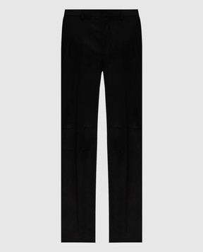 Helmut Lang Черные брюки из шерсти с логотипом O06HM202