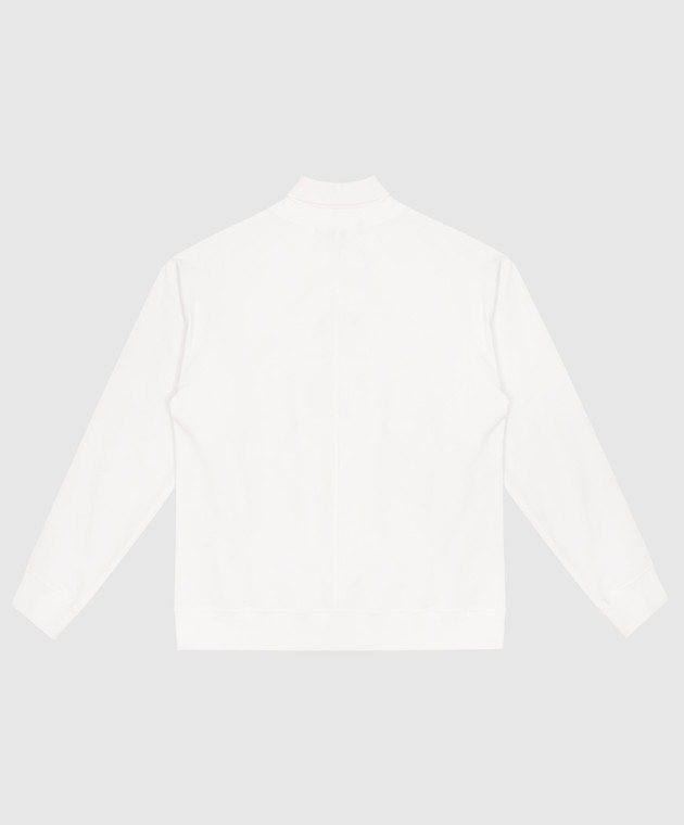 Brunello Cucinelli Дитячий білий світшот з вишивкою логотипа BH827E852C зображення 2