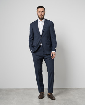 Canali Синий костюм из шерсти AA050101327033