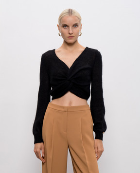Twinset Чорний укорочений светр з вовною 252TP3525