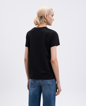 Twinset Чорна футболка з логотипом 252TP2052