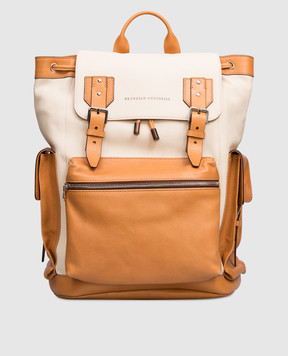 Brunello Cucinelli Кожаный рюкзак с логотипом MBATBU356