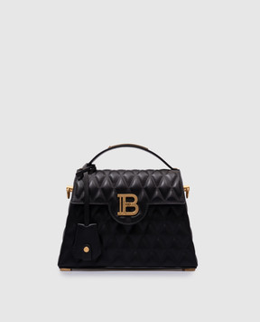 Balmain Черная кожаная сумка-трапеция B-Buzz Dynasty EN1DB935LHLB
