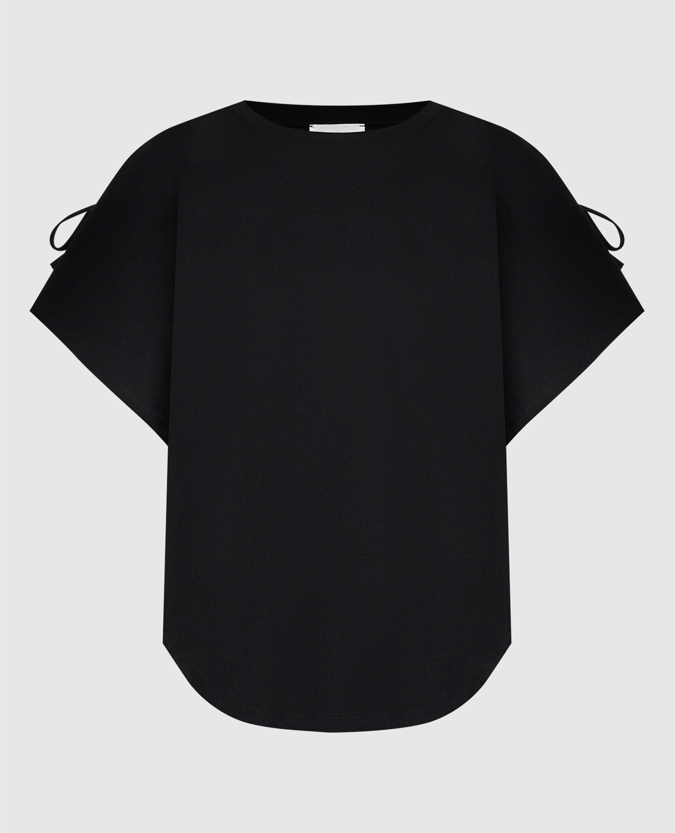 Черная футболка с завязками